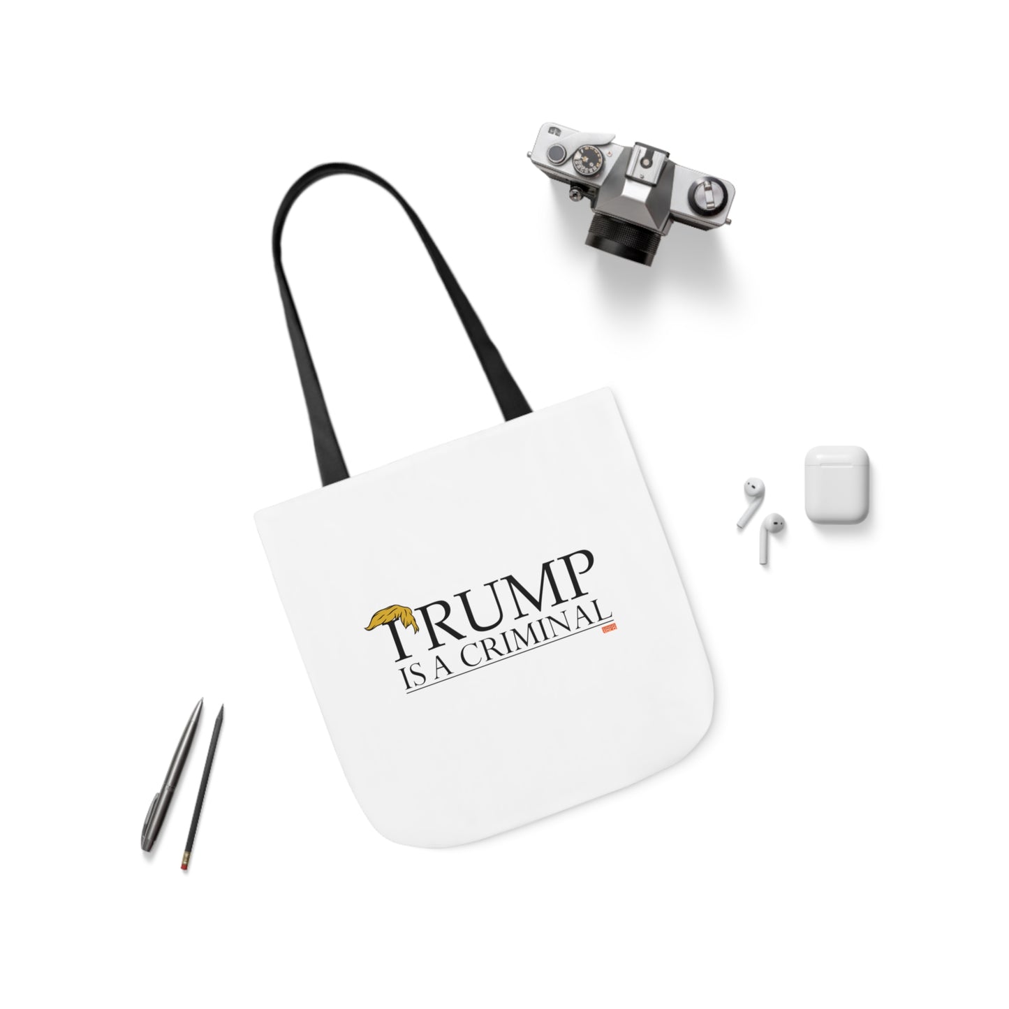 "IRUMP" is a Criminal Canvas Tote Bag, 5-Color Straps