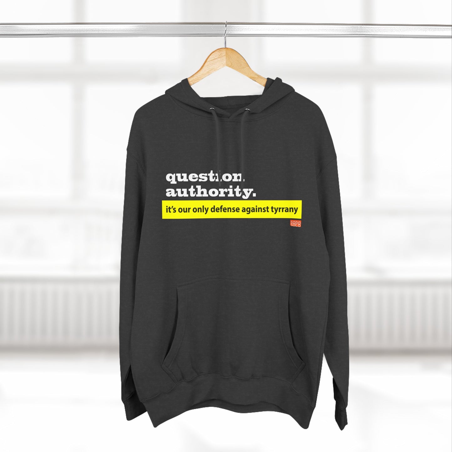 Question Authority Three-Panel Fleece Hoodie