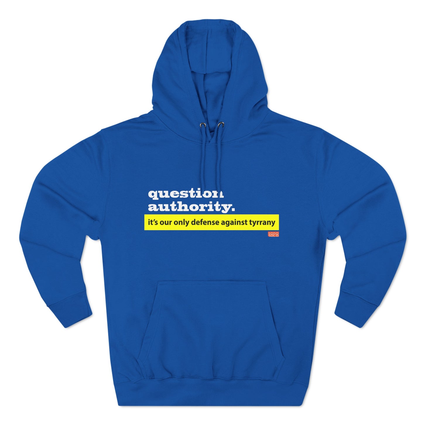 Question Authority Three-Panel Fleece Hoodie