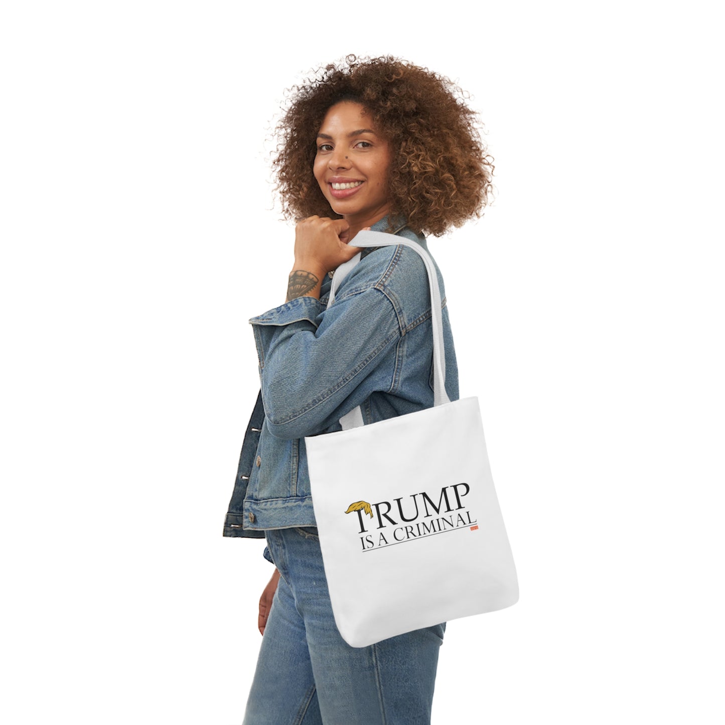 "IRUMP" is a Criminal Canvas Tote Bag, 5-Color Straps