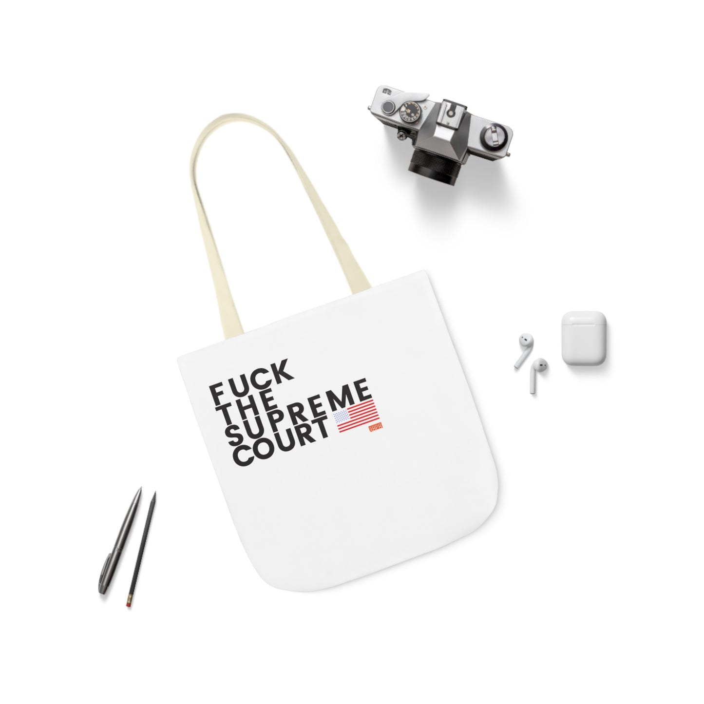 F*ck the Supreme Court Canvas Tote Bag, 5-Color Straps